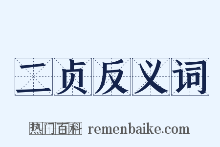 二贞反义词是什么意思的图片